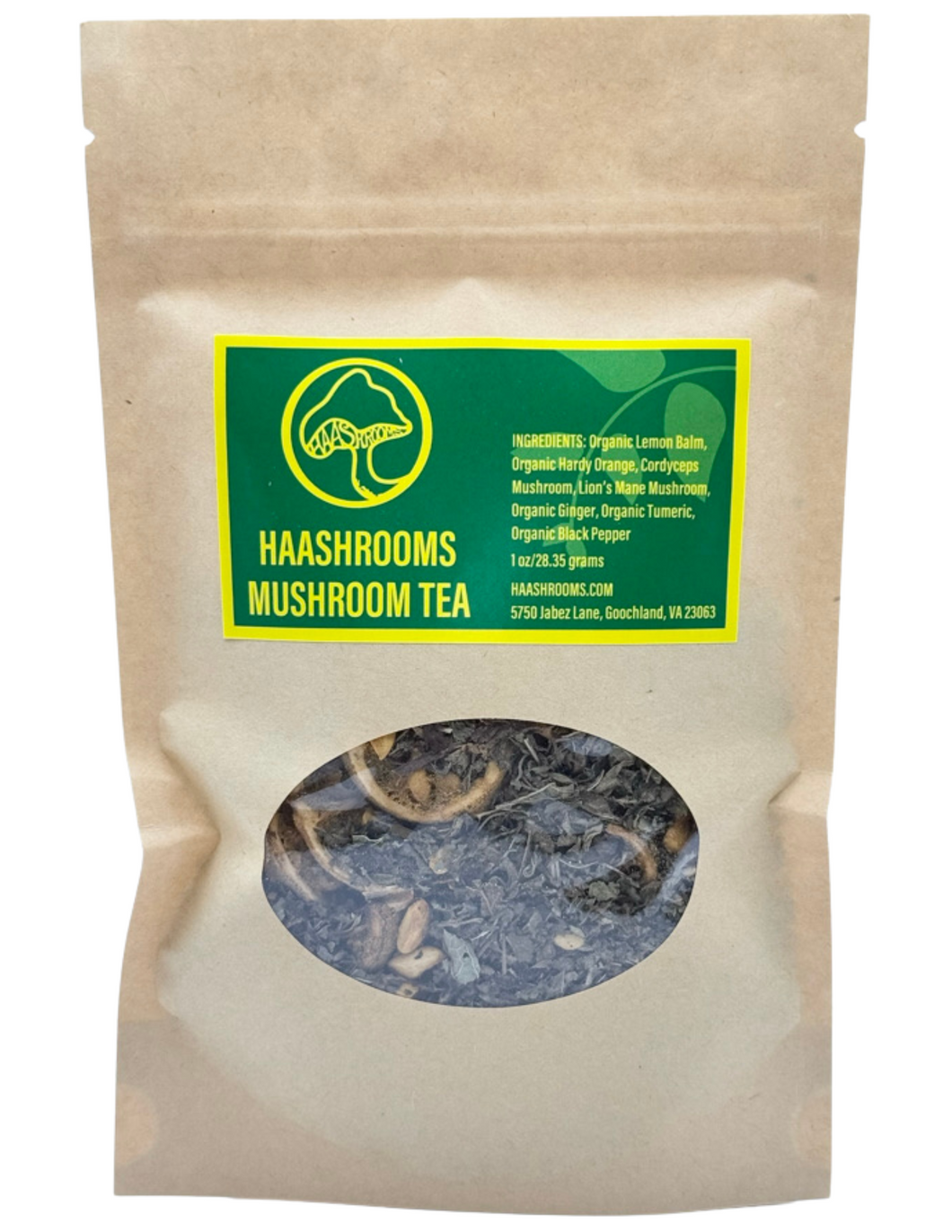 Lemon Balm & Hardy Orange Ginger Tea with Cordyceps & Lions Mane