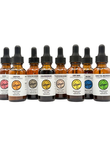 Value Set of 9 Triple Extract Alcohol Mushroom Tinctures