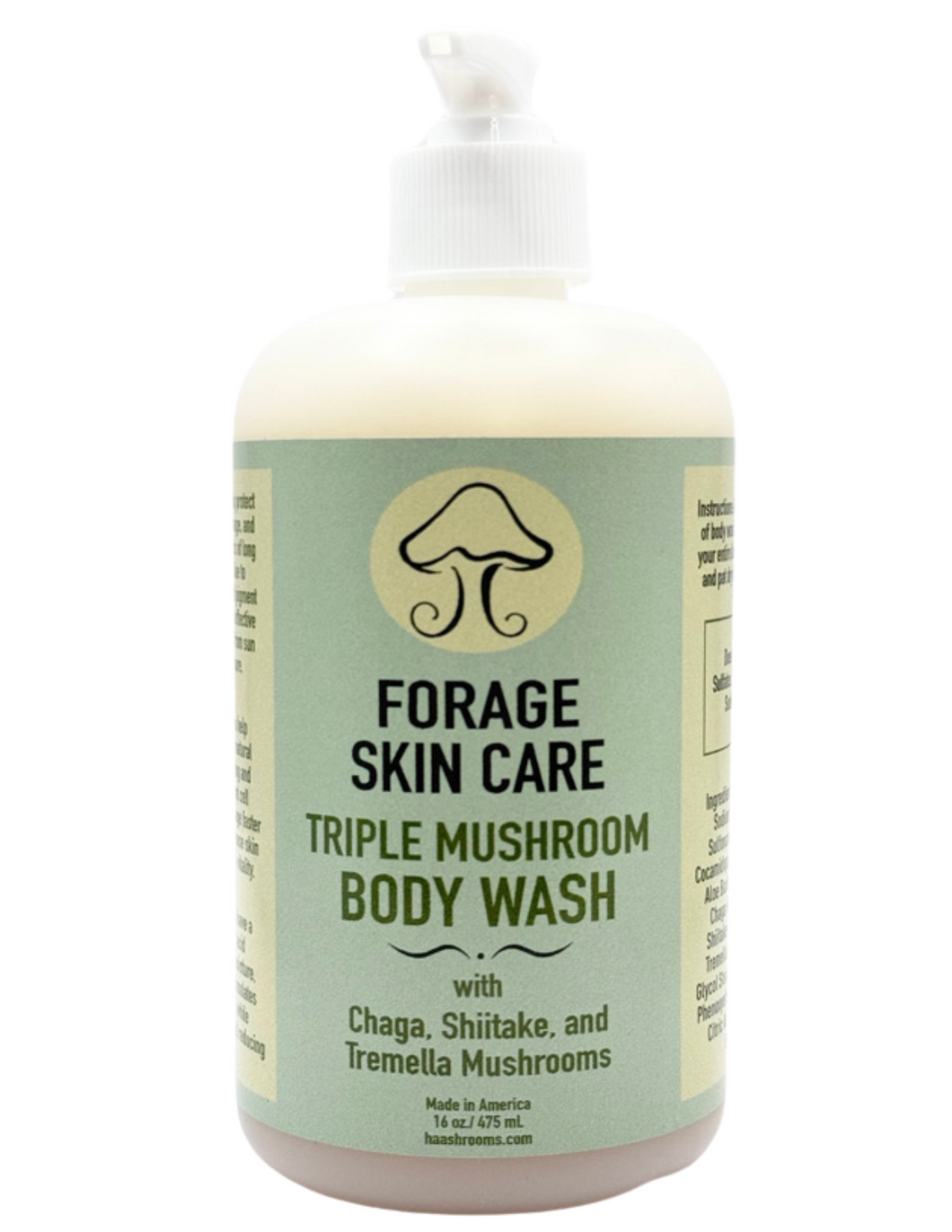 Triple Mushroom Body Wash with Chaga, Shiitake, and Tremella