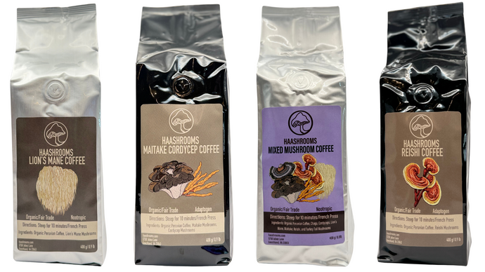 Value Set of 4 Mushroom Coffee Blends