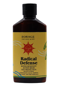 Bottle of Forage Skincare Radical Defense on a white background