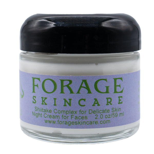 Jar of Forage Skincare cream on a white background