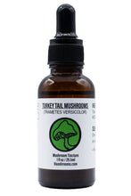 Load image into Gallery viewer, Bottle of Turkey Tail Mushrooms tincture on a white background